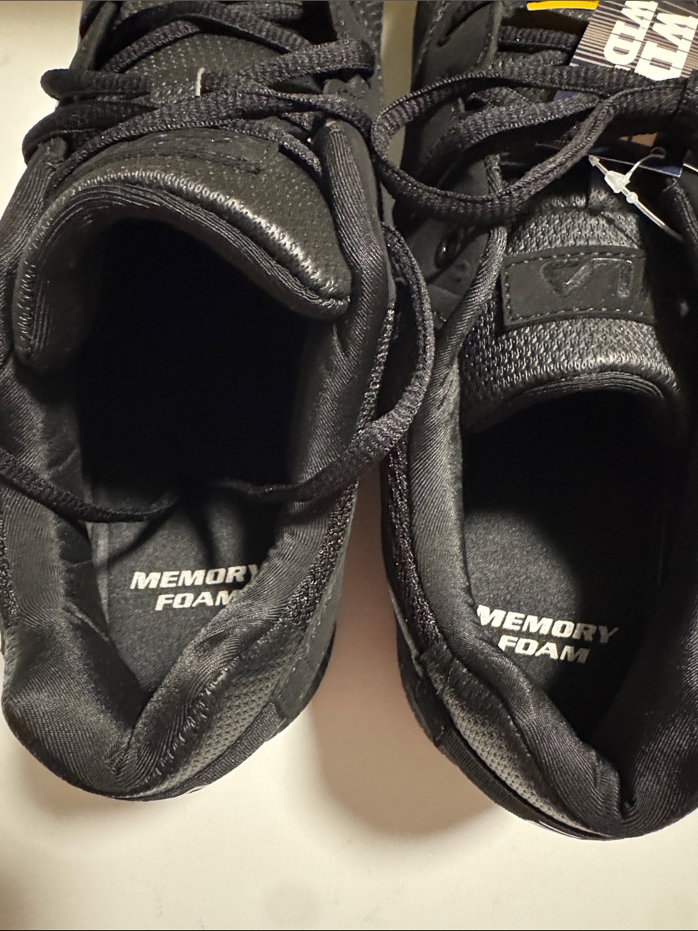 Fila Work Shoes Mens 12 Wide Black Memory Foam - Picture 4 of 7
